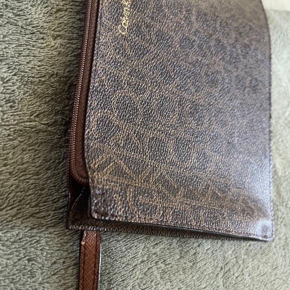Calvin Klein Signature Monogram Zip Clutch Wristlet, brown - Picture 2 of 4